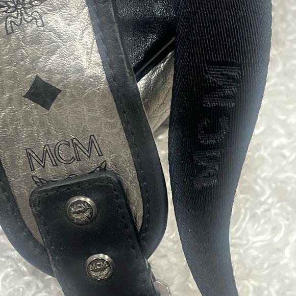 MCM Metallic Visetos Side Stud Stark Backpack Silver Black main image 4
